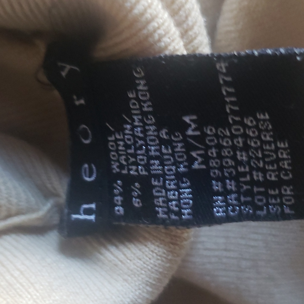 Theory Camel Wool Turtleneck Sz M - image 4